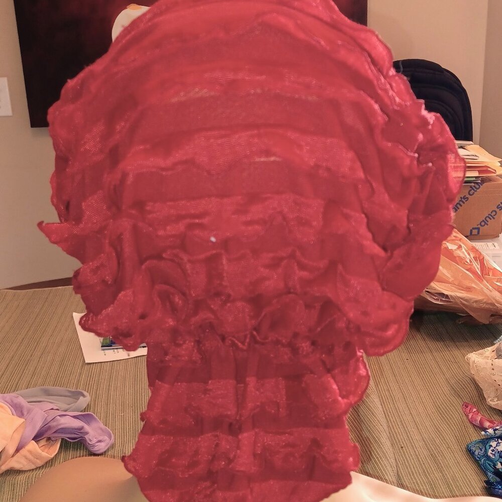 Two Soft Ruffle Style "Cancer" Caps - Picture 5 of 5